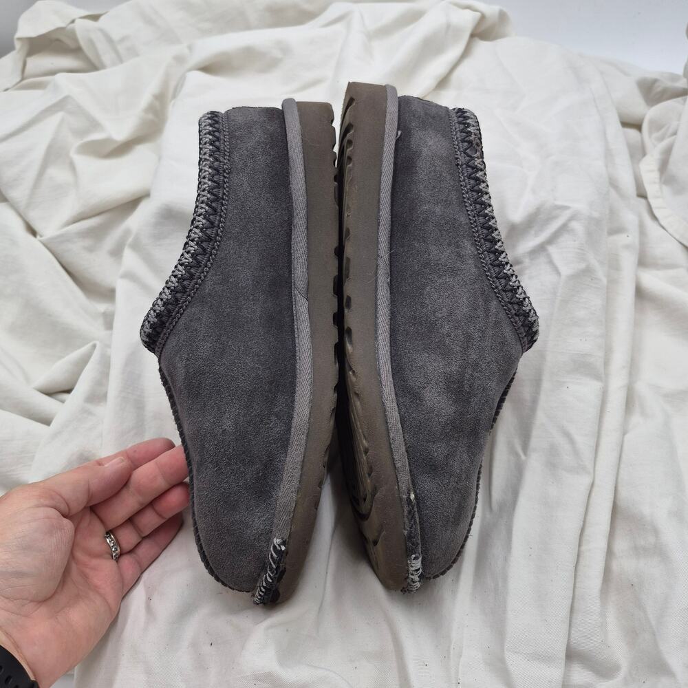 UGG Tasman Suede Leather Grey slip-on clog women's size 7